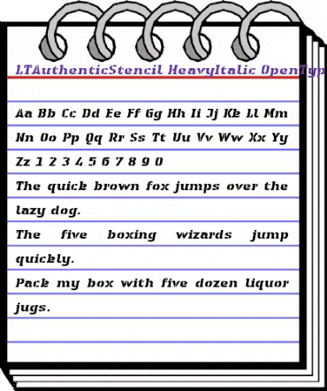 LTAuthenticStencil Regular animated font preview