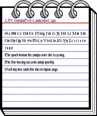 LTC Goudy Text Lombardic Caps animated font preview