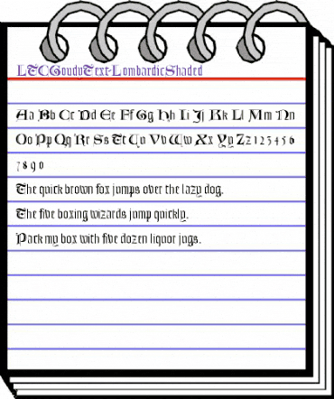 LTC Goudy Text Lombardic Shaded animated font preview