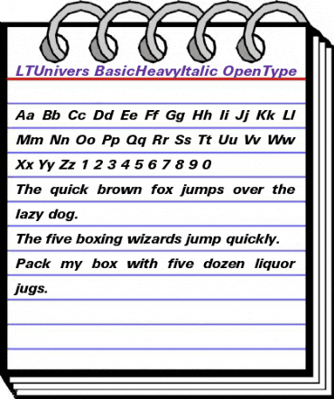 LTUnivers 731 BasicHeavyIt animated font preview