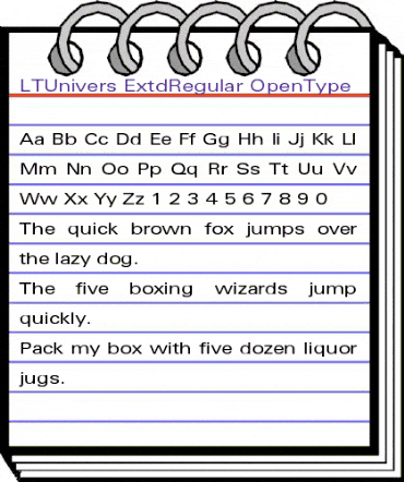 LTUnivers 440 ExtdRegular animated font preview LTUnivers 440 ExtdRegular animated font preview