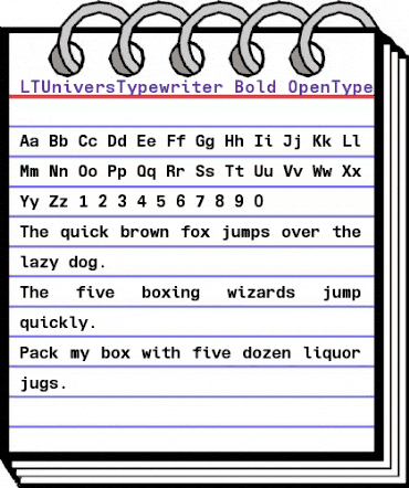 LTUnivers Typewriter Bold animated font preview