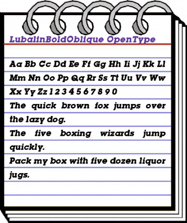 Lubalin BoldOblique animated font preview Lubalin BoldOblique animated font preview
