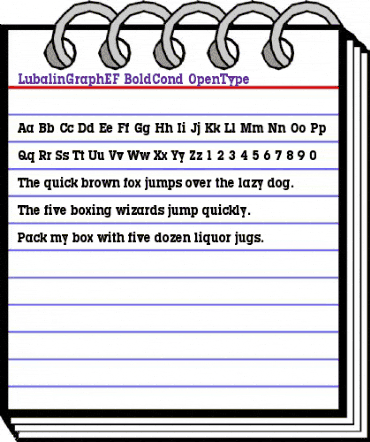 LubalinGraphEF BoldCond animated font preview