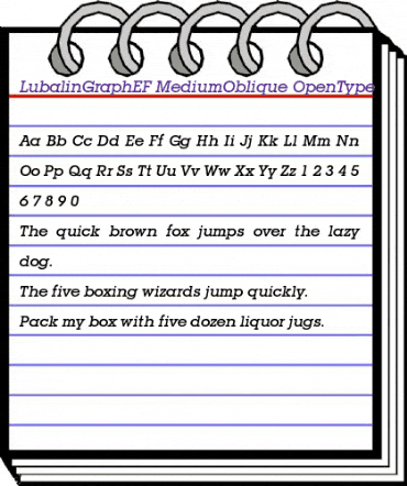 LubalinGraphEF MediumOblique animated font preview