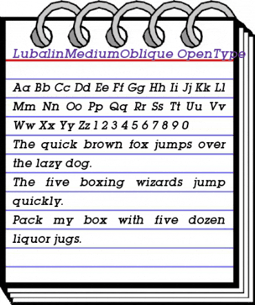Lubalin MediumOblique animated font preview Lubalin MediumOblique animated font preview