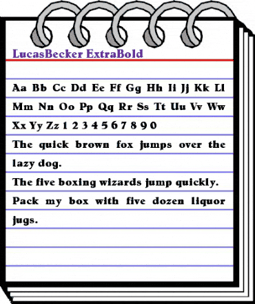 LucasBecker-ExtraBold Regular animated font preview
