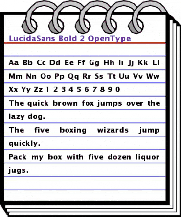 Lucida Sans Bold animated font preview