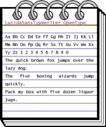 Lucida Sans Typewriter Regular animated font preview