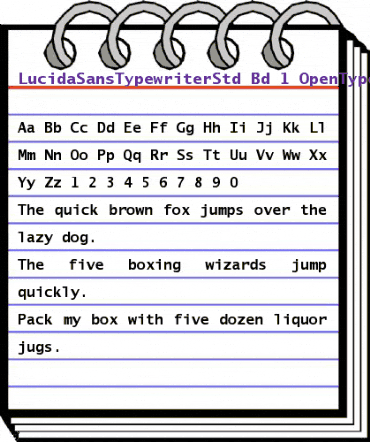 Lucida Sans Typewriter Std Bold animated font preview