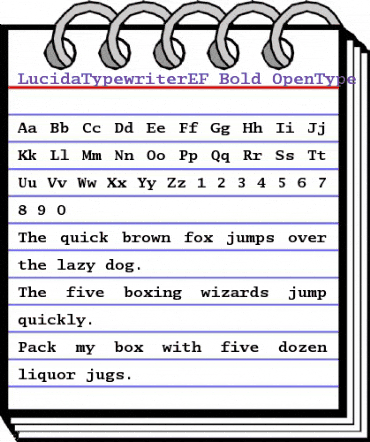 LucidaTypewriterEF Bold animated font preview