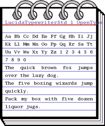 Lucida Typewriter Std Regular animated font preview