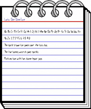 Lucky One Regular animated font preview