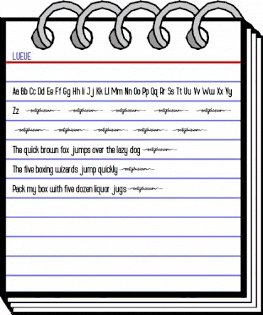 LڅUE Regular animated font preview