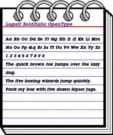 LugaC Bold Italic animated font preview LugaC Bold Italic animated font preview