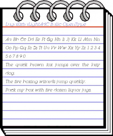 LugaExtraLightAdC Italic animated font preview LugaExtraLightAdC Italic animated font preview