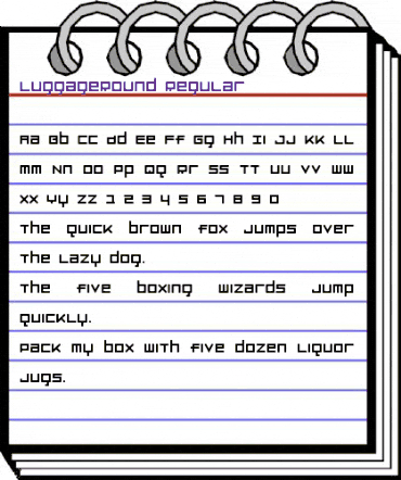 LuggageRound Regular animated font preview