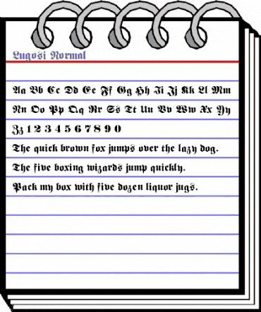Lugosi-Normal Regular animated font preview