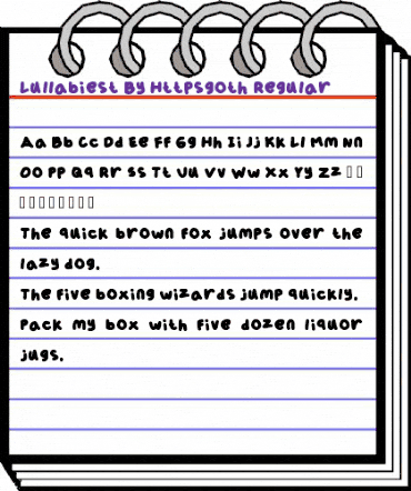 Lullabiest By Httpsgoths Regular animated font preview