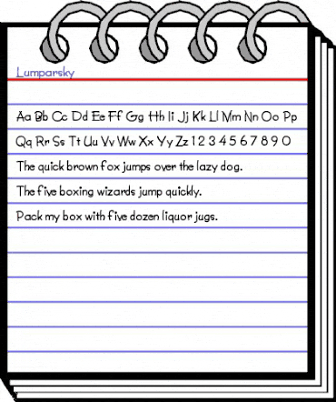 Lumparsky Regular animated font preview