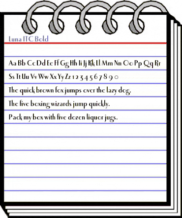 Luna ITC Bold animated font preview