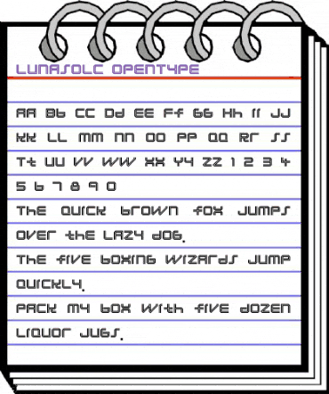 LunasolC Regular animated font preview
