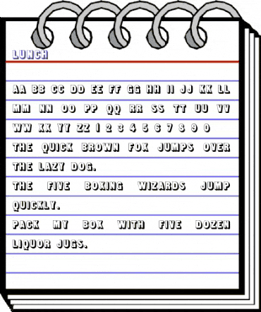 Lunch Regular animated font preview