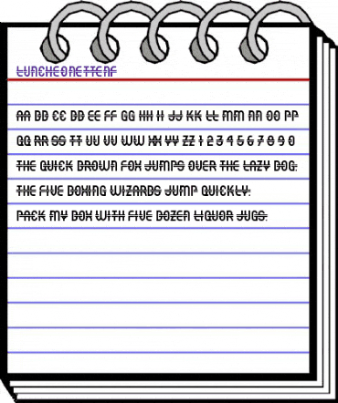 Luncheonette NF Regular animated font preview