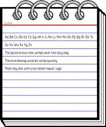 Lurix Regular animated font preview