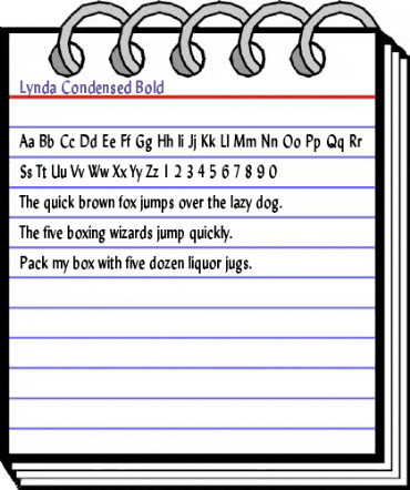 Lynda-Condensed Bold animated font preview