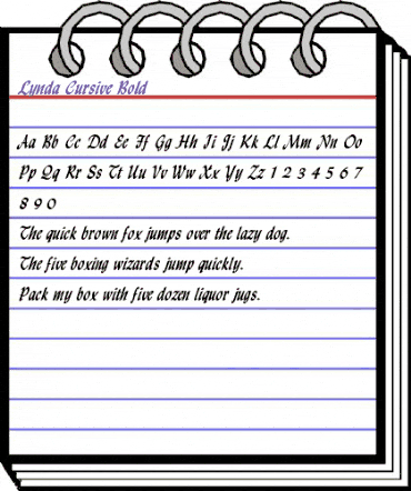 Lynda Cursive Bold animated font preview