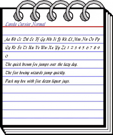 Lynda Cursive Normal animated font preview