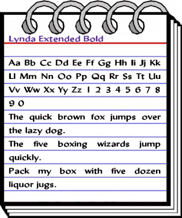 Lynda-Extended Bold animated font preview