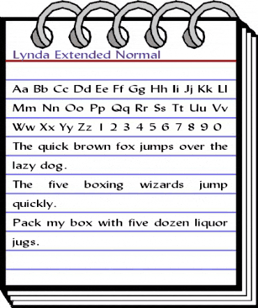 Lynda-Extended Normal animated font preview