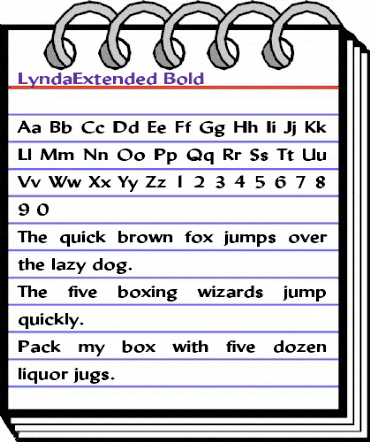 LyndaExtended Bold animated font preview