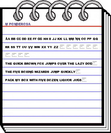 M Ponderosa Regular animated font preview M Ponderosa Regular animated font preview