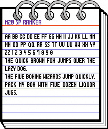 M20_SP-RANKER Regular animated font preview M20_SP-RANKER Regular animated font preview