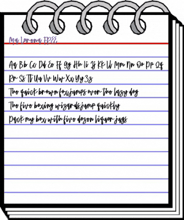 Ma Lorena FREE Regular animated font preview