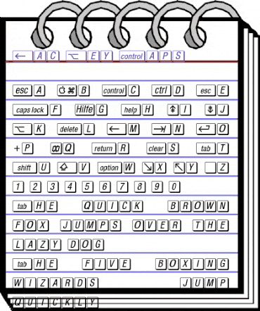 Mac Key Caps Regular animated font preview Mac Key Caps Regular animated font preview