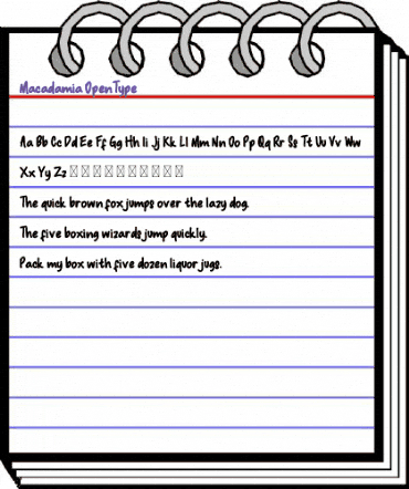 Macadamia Regular animated font preview Macadamia Regular animated font preview