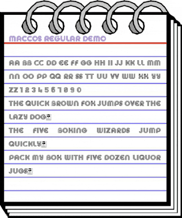 MACCOS Demo Regular animated font preview MACCOS Demo Regular animated font preview