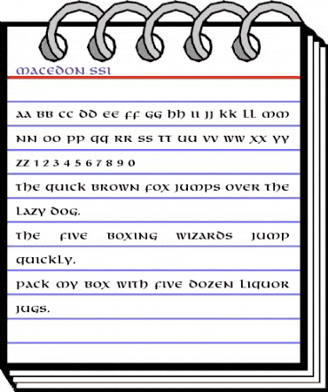 Macedon SSi Regular animated font preview