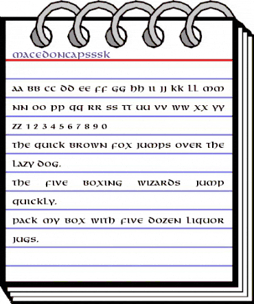 MacedonCapsSSK Regular animated font preview MacedonCapsSSK Regular animated font preview