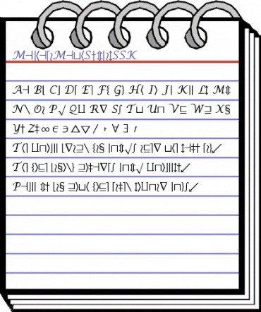 MachadoMathSymbolSSK Regular animated font preview MachadoMathSymbolSSK Regular animated font preview