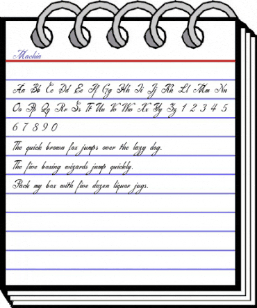 Machia Regular animated font preview Machia Regular animated font preview