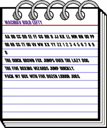 Machiav Bold Lefty Regular animated font preview Machiav Bold Lefty Regular animated font preview