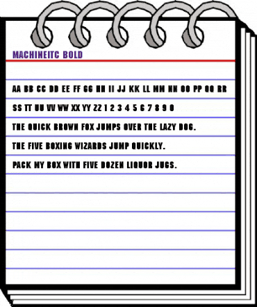 MachineITC Bold animated font preview MachineITC Bold animated font preview