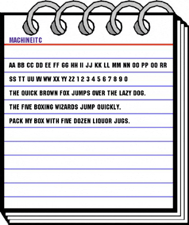 MachineITC Medium animated font preview MachineITC Medium animated font preview