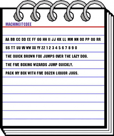 MachineItcDEE Regular animated font preview MachineItcDEE Regular animated font preview