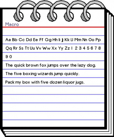 Macro Regular animated font preview Macro Regular animated font preview